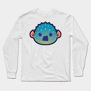 Shocked Puffer Fish Long Sleeve T-Shirt